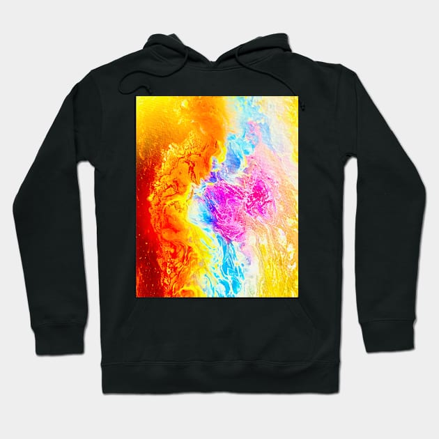 Cotton candy acrylic art Hoodie by baksuart